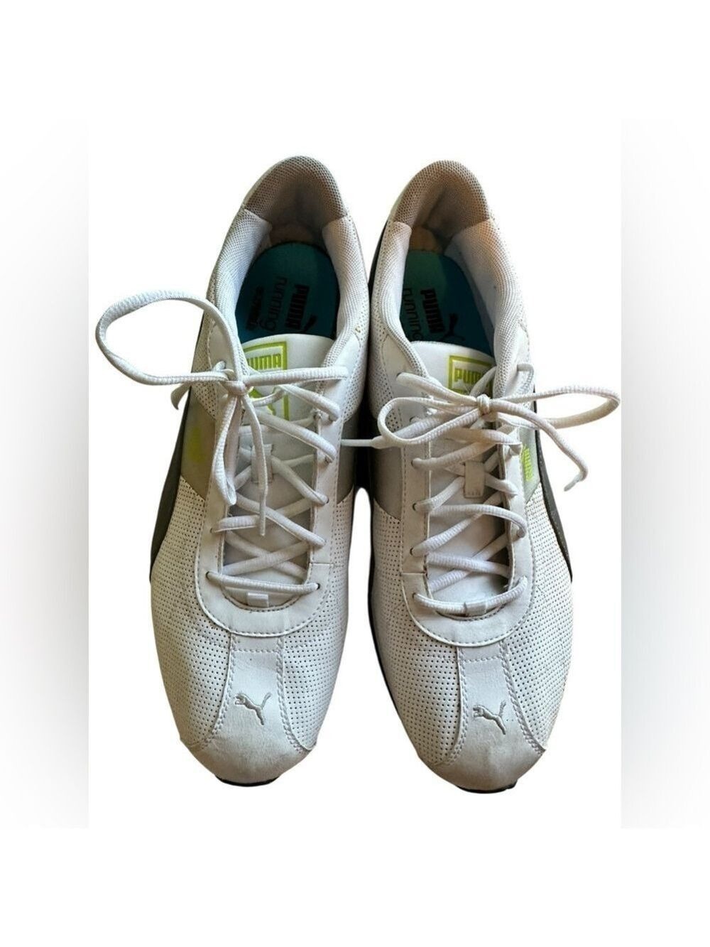 Puma Cell Turin Perf Men Us 14 White Sneakers Athletic Activewear Running